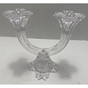 Vintage Mikasa Crystal Austria Harlow 2 Arm Candelabra |‎ Candle Holder | Glass